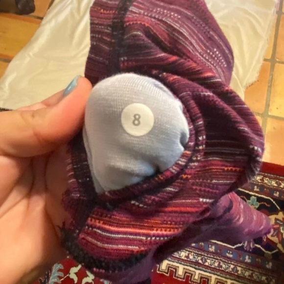 Lululemon Berry Stripe Wunder Unders - Picture 4 of 5